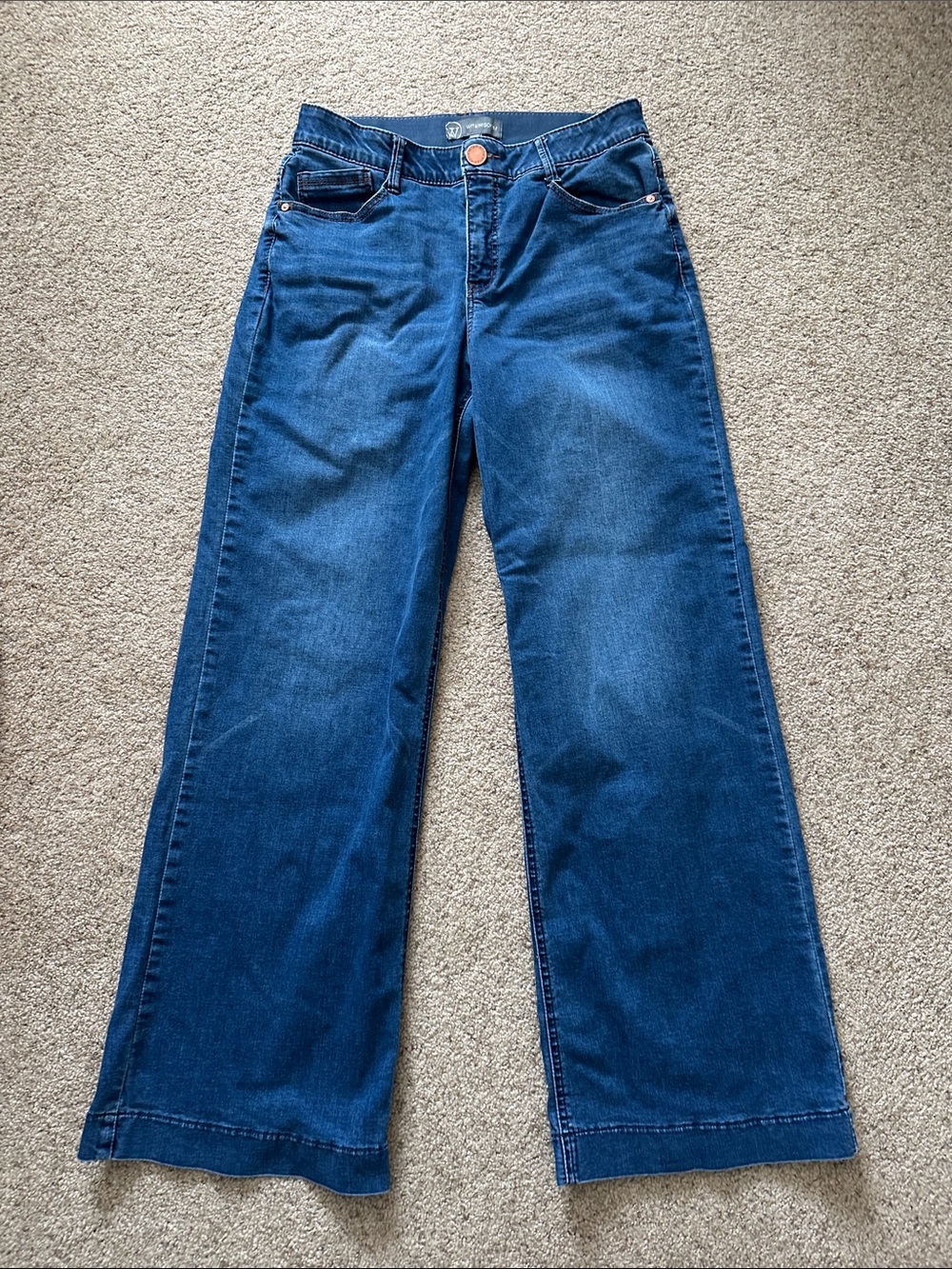 Wit & Wisdom Wide-Leg Jeans in Dark Blue